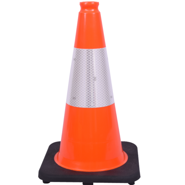 Safety Cone 18 Inches with Reflective Collar - J&N Products