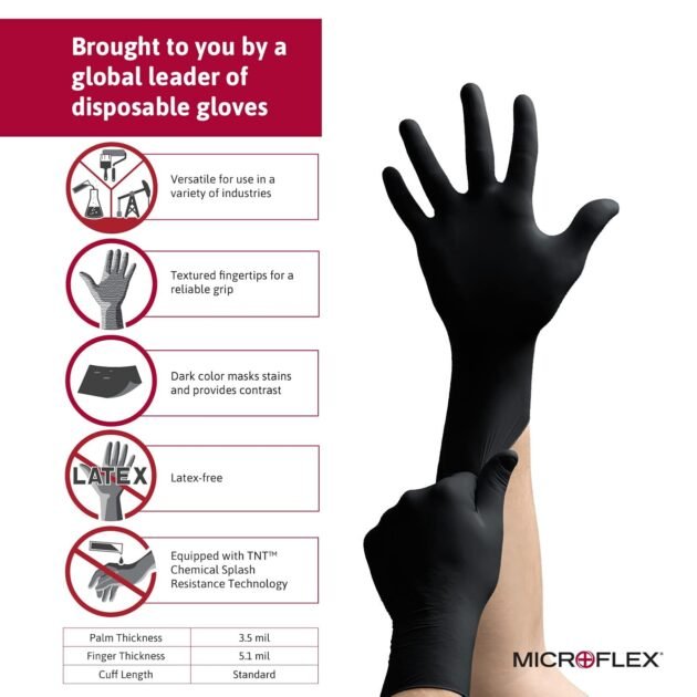 MICROFLEX® Onyx® N64, Nitrile Gloves (Case of 1000) - Image 4